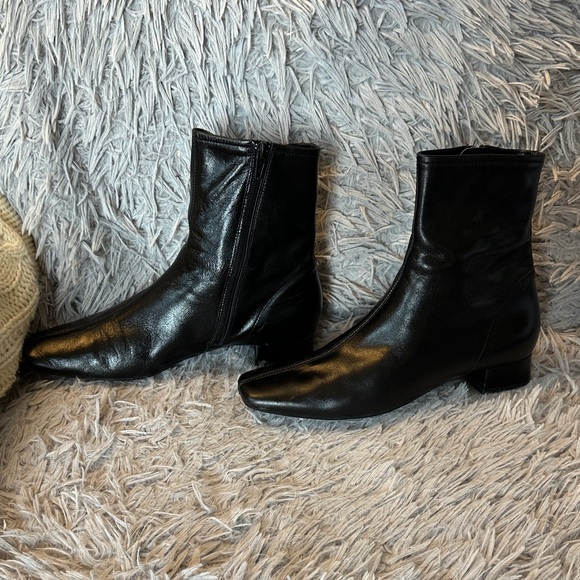 Mango Black Ankle Boots Booties EU 39 US 8 - Picture 4 of 6